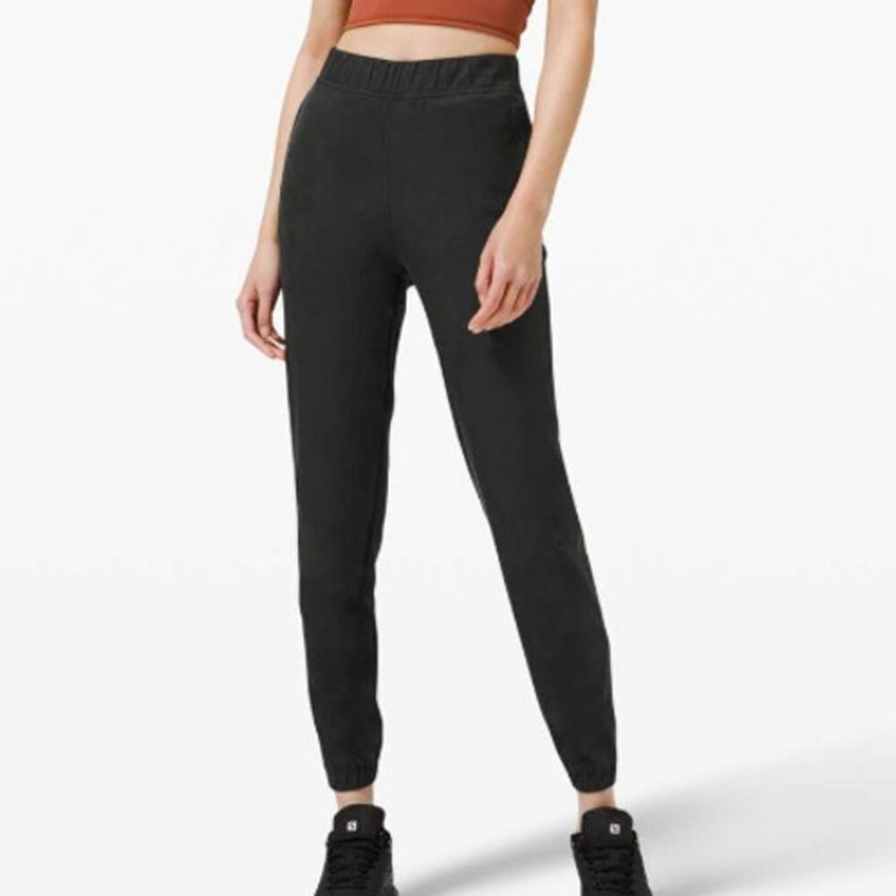 lululemon Adapted State Training Jogger 2 Black Zip Cuff High Rise Running Pant